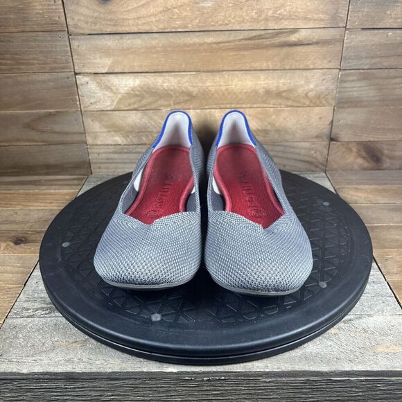 Rothy’s Women's Size 9 Flax Birdseye Light Grey Round Toe Casual Slip On Flats - Picture 2 of 10